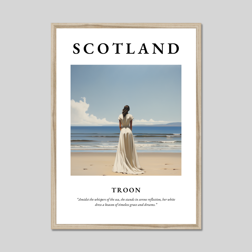 Poster in a natural frame with the word Scotland