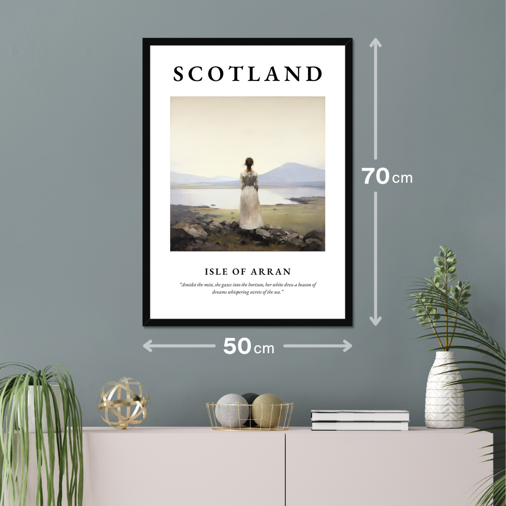 Poster of Isle of Arran hanging on a wall