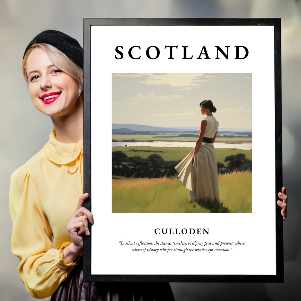 Person holding a poster of Culloden