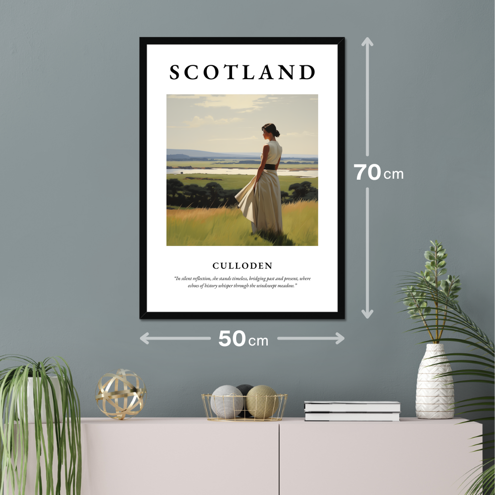 Poster of Culloden hanging on a wall