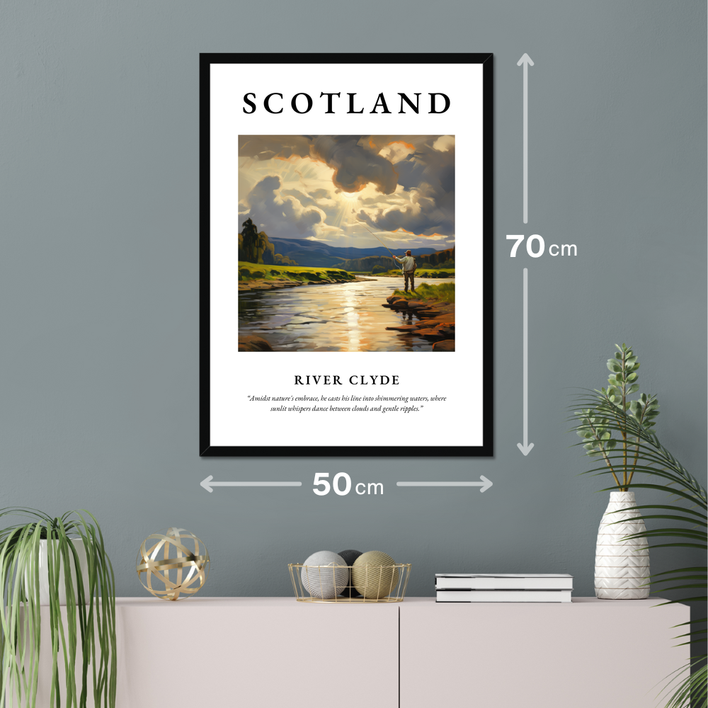 Poster of River Clyde hanging on a wall