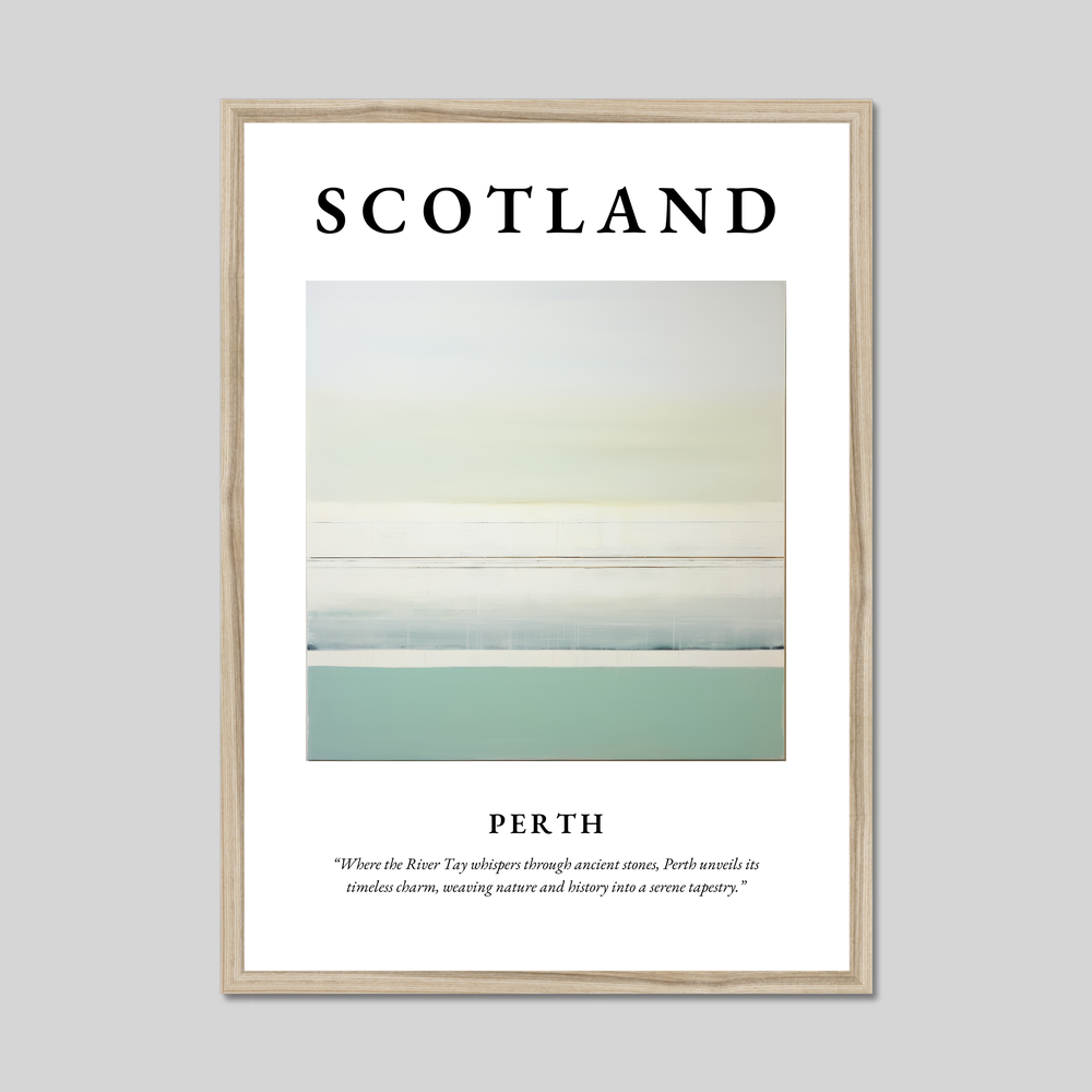 Poster in a natural frame with the word Scotland