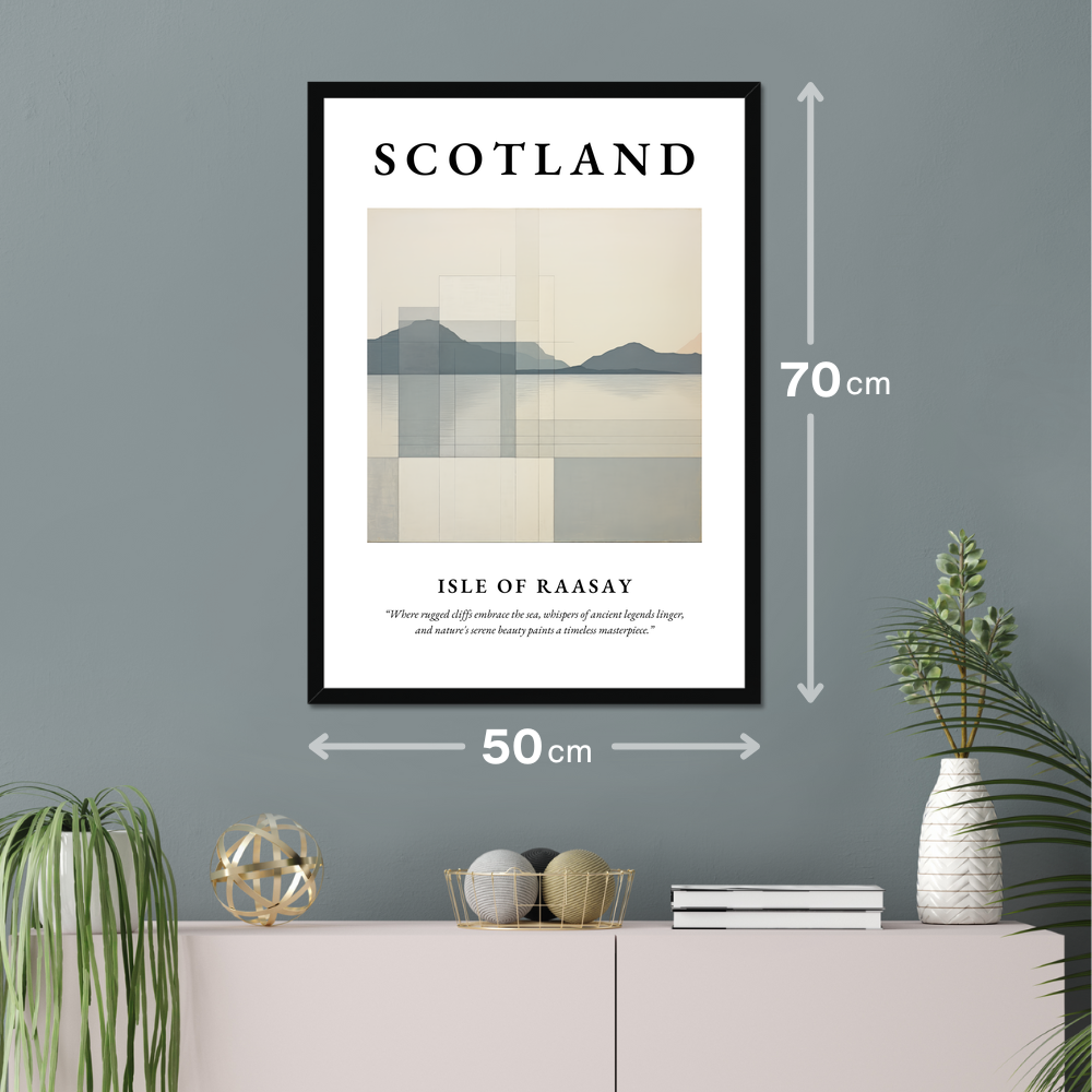 Poster of Isle of Raasay hanging on a wall