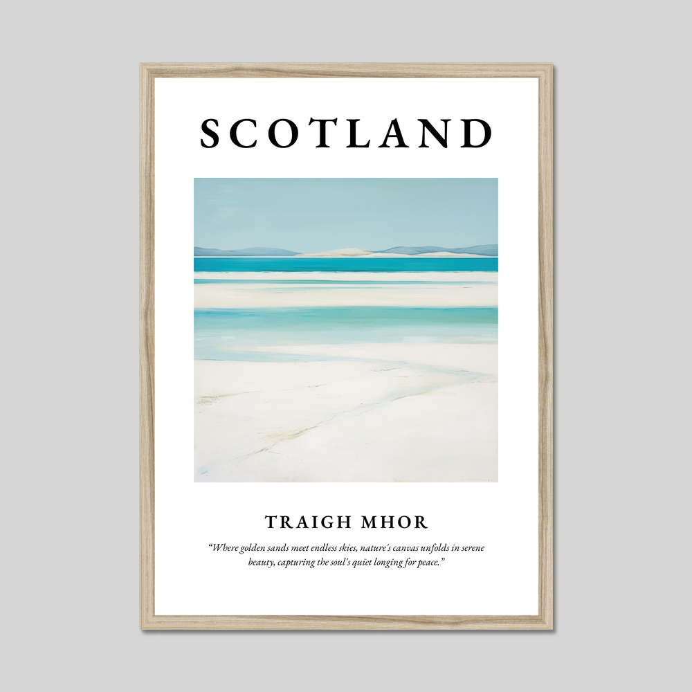 Poster in a natural frame with the word Scotland