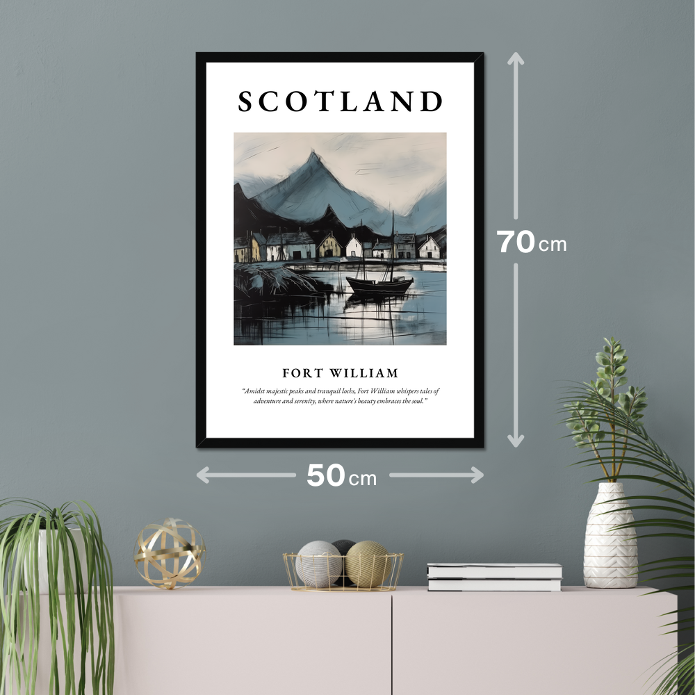 Poster of Fort William hanging on a wall