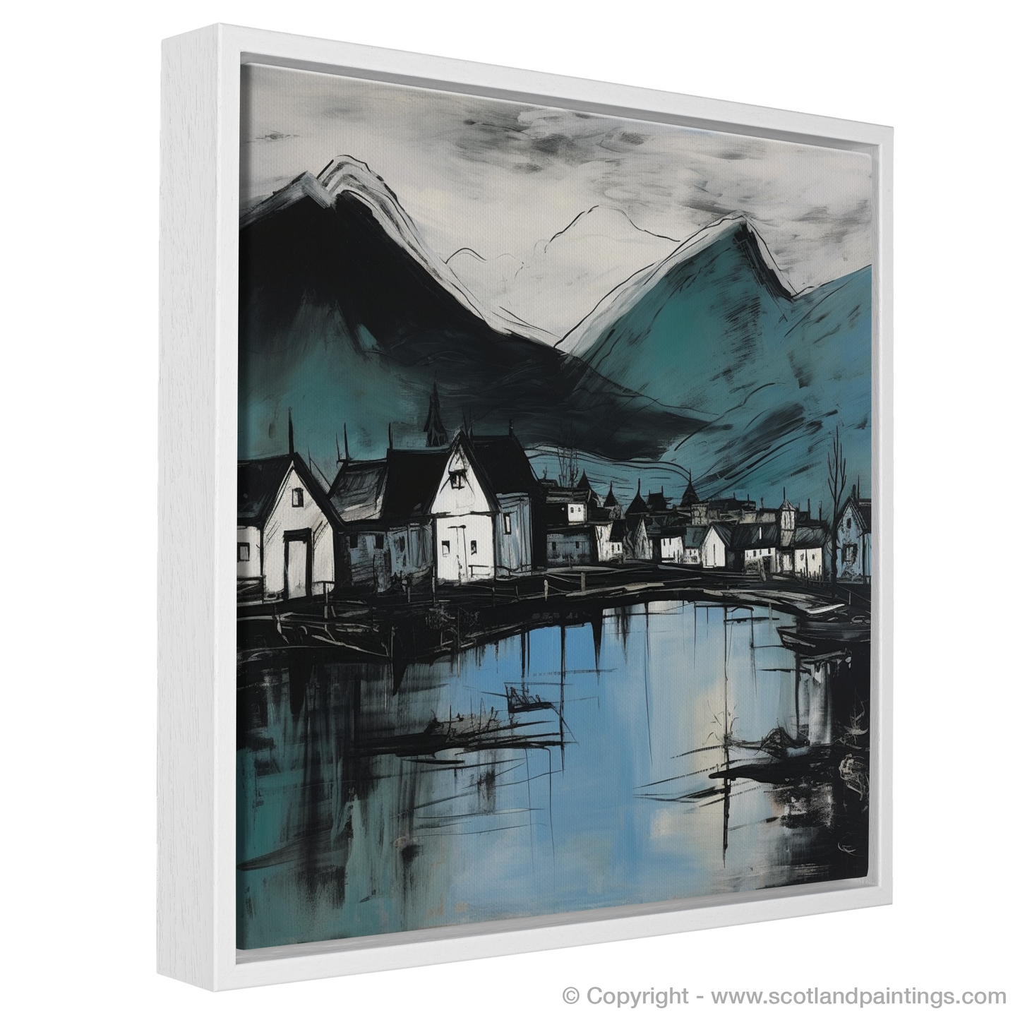 Painting and Art Print of Fort William, Highlands. Highland Serenity: An Illustrative Expression of Fort William.