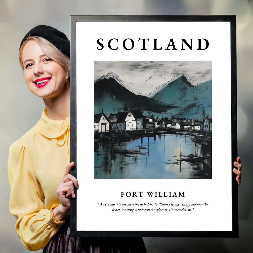 Person holding a poster of Fort William