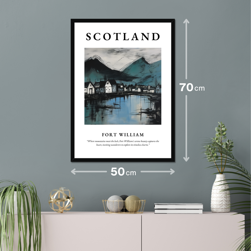 Poster of Fort William hanging on a wall