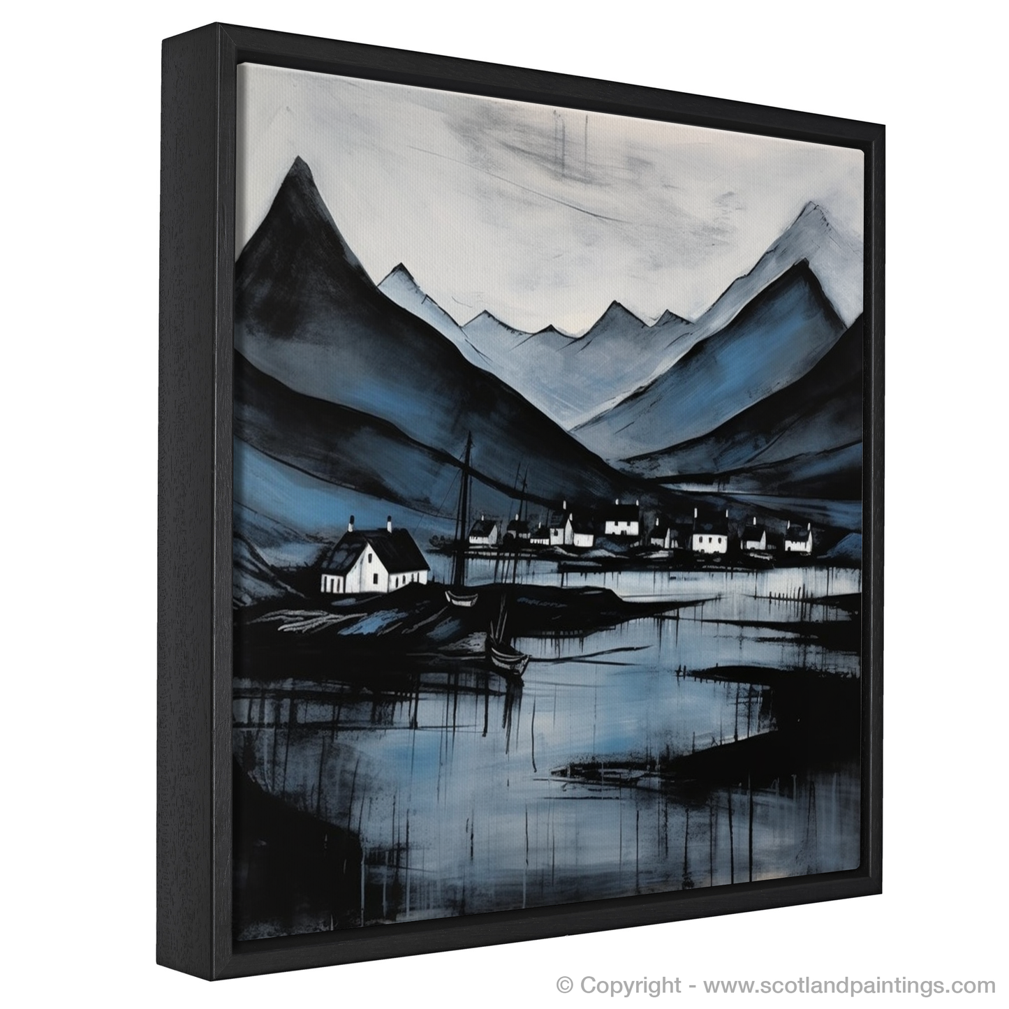 Painting and Art Print of Fort William, Highlands entitled "Highland Solitude: An Illustrative Expression of Fort William".