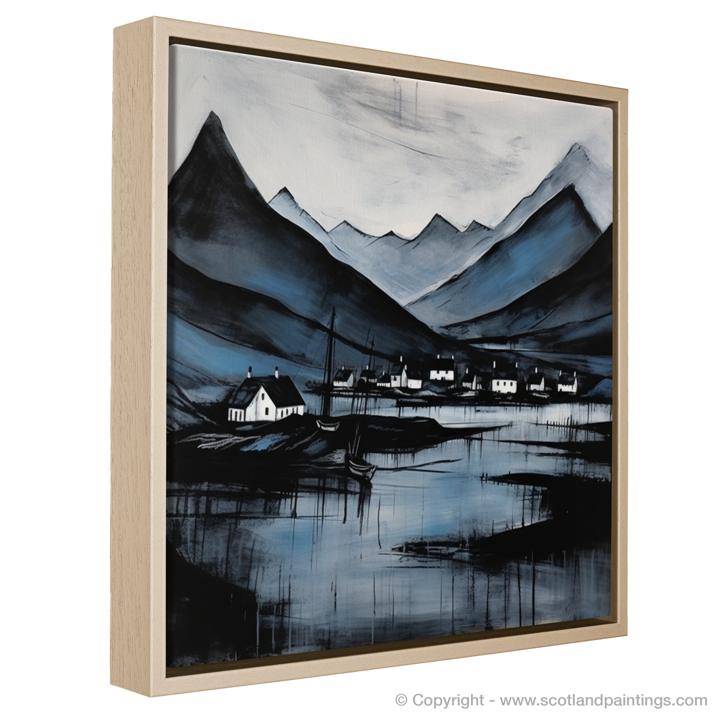 Painting and Art Print of Fort William, Highlands entitled "Highland Solitude: An Illustrative Expression of Fort William".