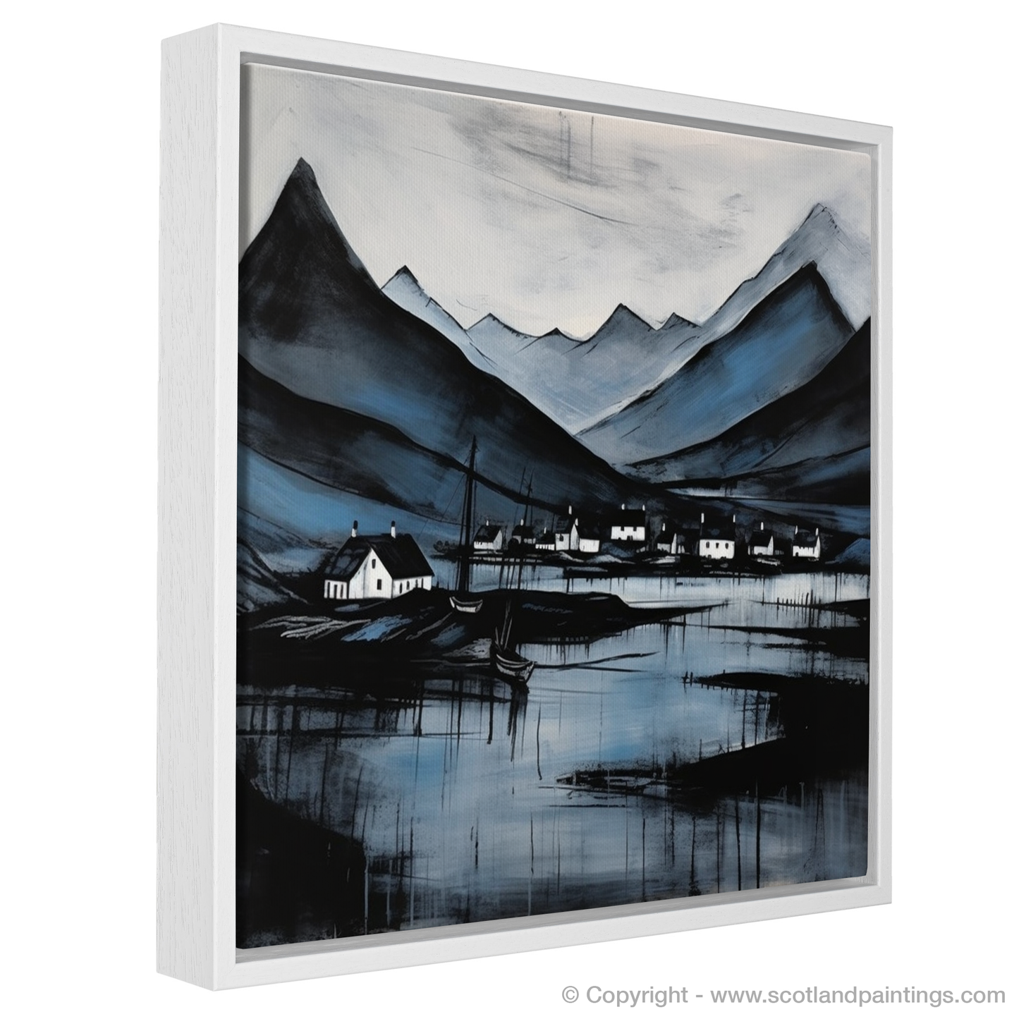 Painting and Art Print of Fort William, Highlands entitled "Highland Solitude: An Illustrative Expression of Fort William".