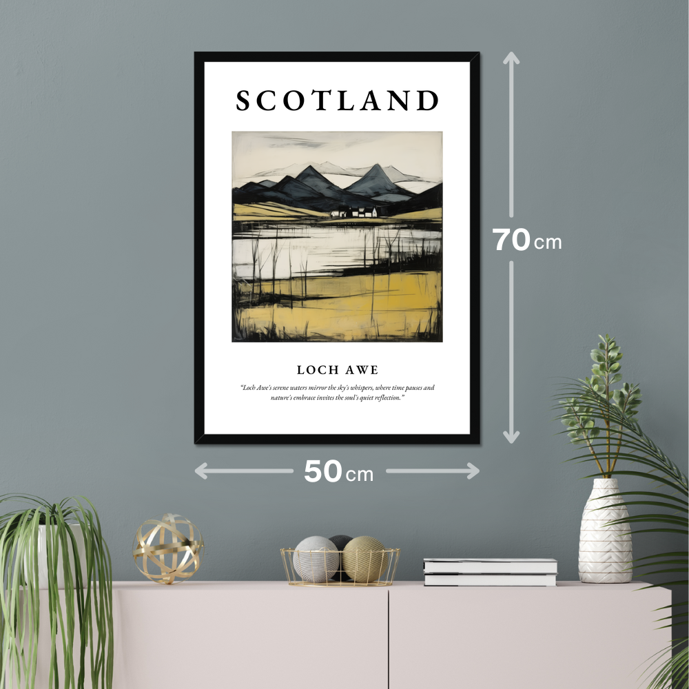 Poster of Loch Awe hanging on a wall