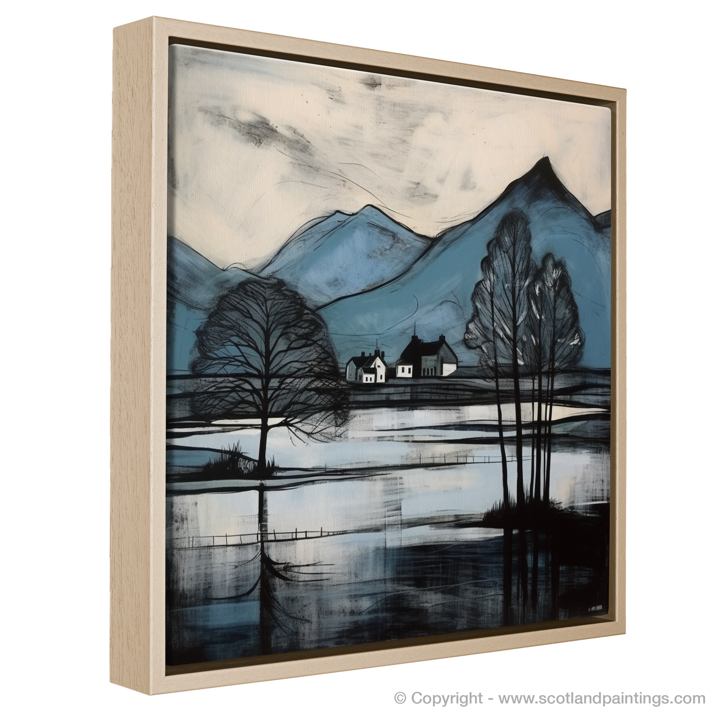 Painting and Art Print of Loch Awe, Argyll and Bute entitled "Majestic Serenity of Loch Awe".