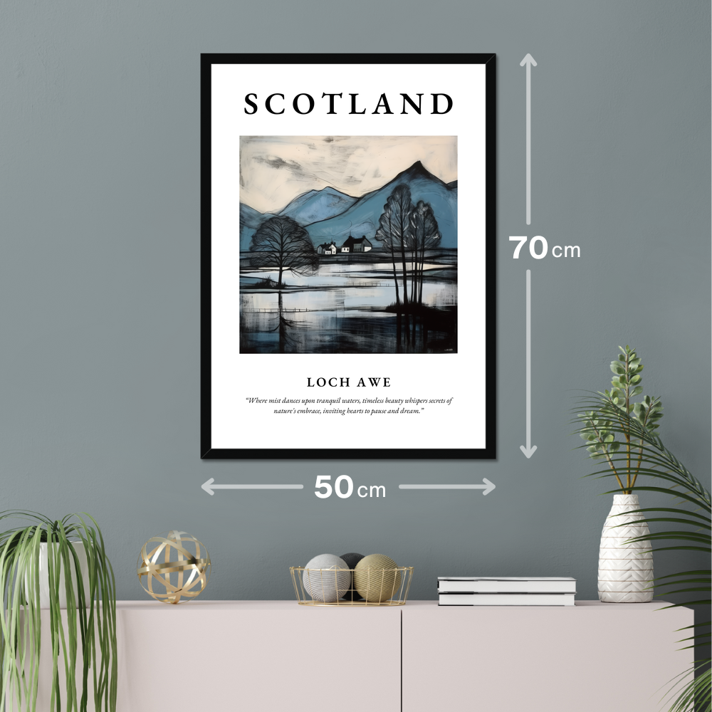 Poster of Loch Awe hanging on a wall