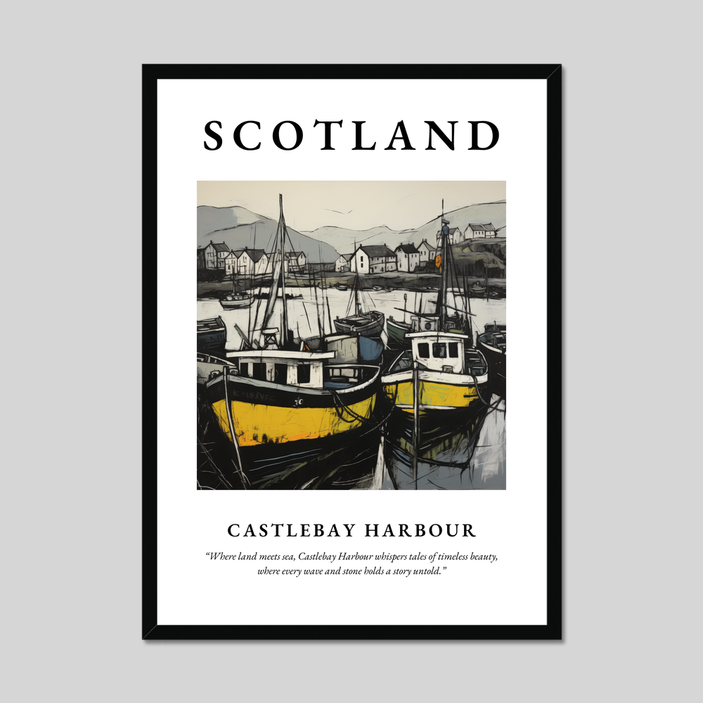 Poster of Castlebay Harbour, Scotland.