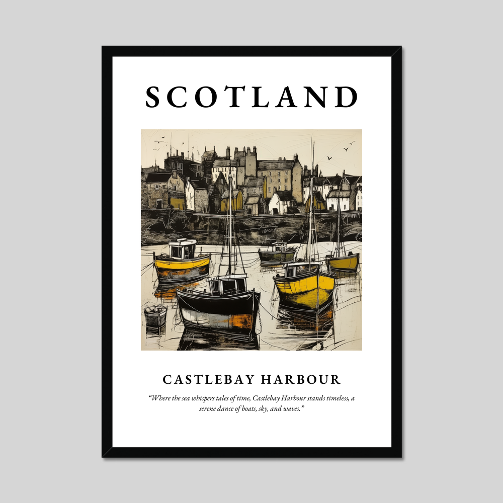 Poster of Castlebay Harbour, Scotland.