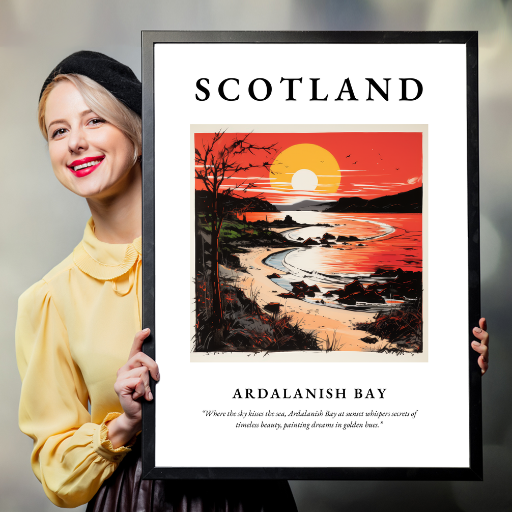 Person holding a poster of Ardalanish Bay