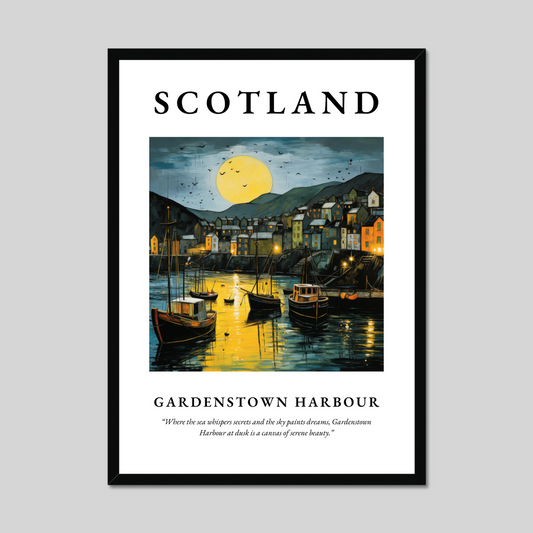 Poster of Gardenstown Harbour, Scotland.