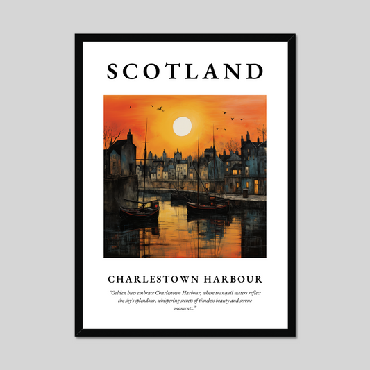 Poster of Charlestown Harbour, Scotland.