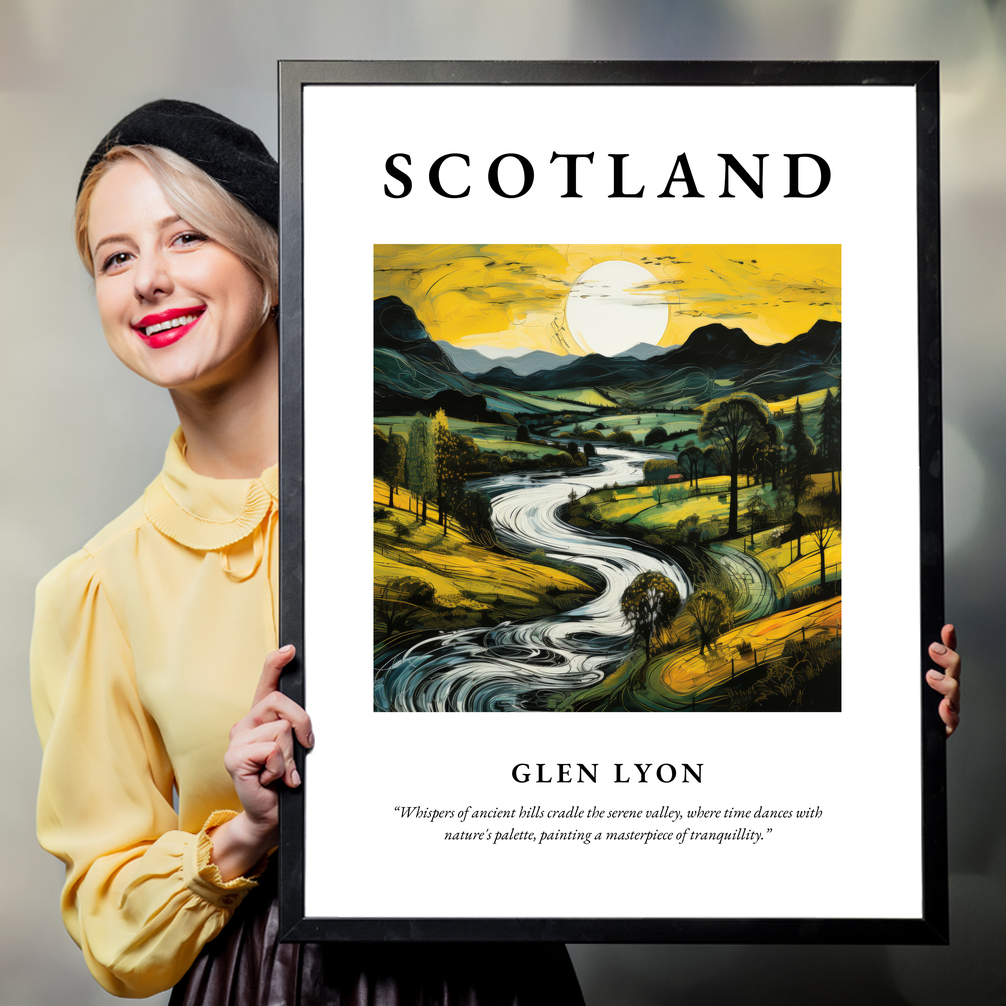 Person holding a poster of Glen Lyon