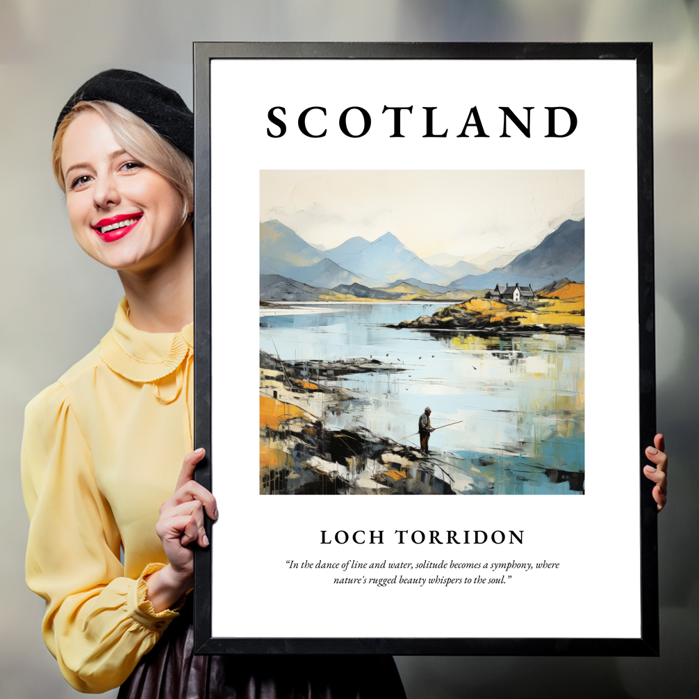 Person holding a poster of Loch Torridon