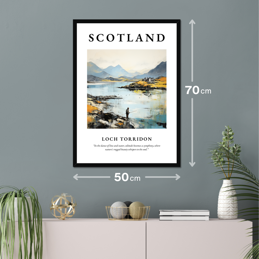 Poster of Loch Torridon hanging on a wall