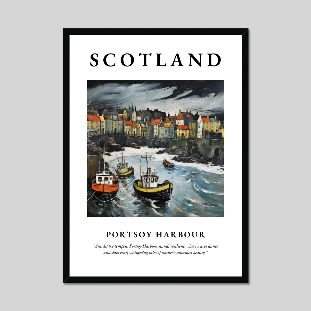 Poster of Portsoy Harbour, Scotland.