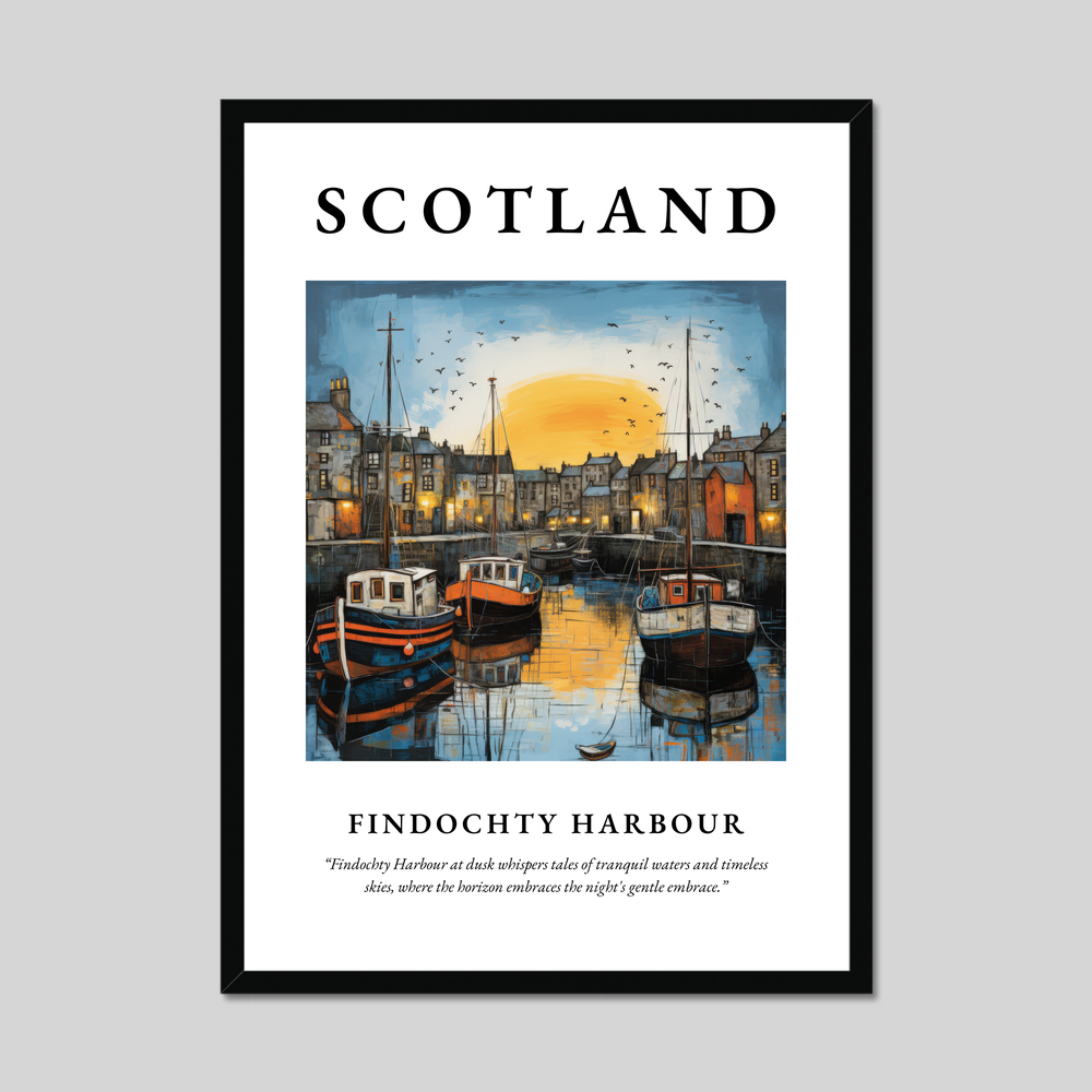 Poster of Findochty Harbour, Scotland.