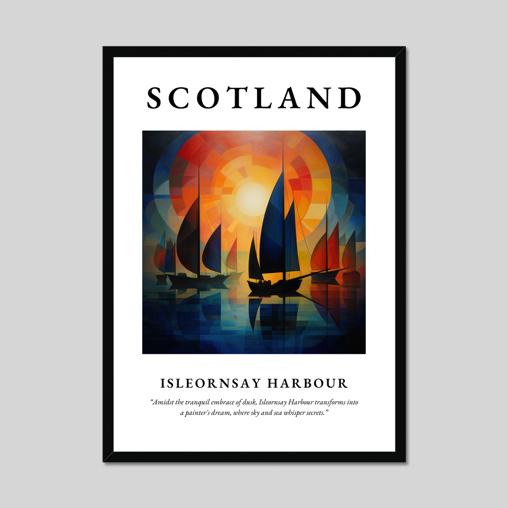 Poster of Isleornsay Harbour, Scotland.