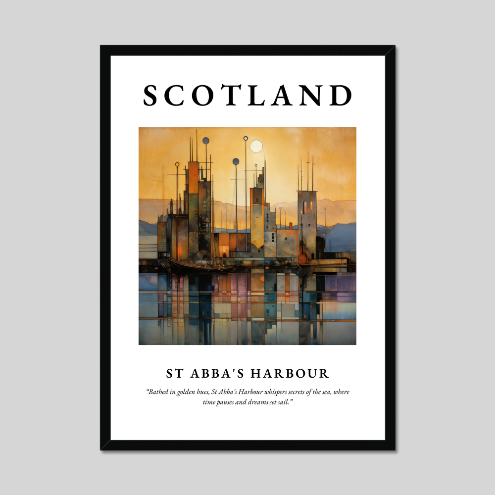 Poster of St Abba's Harbour, Scotland.