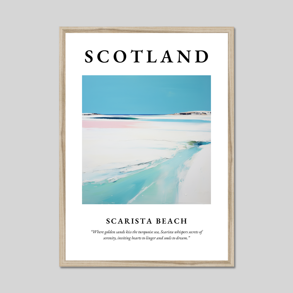 Poster in a natural frame with the word Scotland