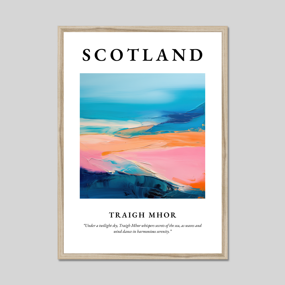 Poster in a natural frame with the word Scotland