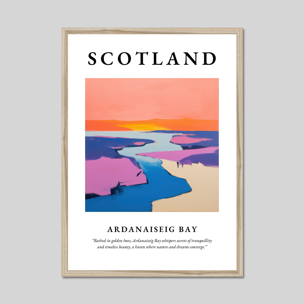 Poster in a natural frame with the word Scotland