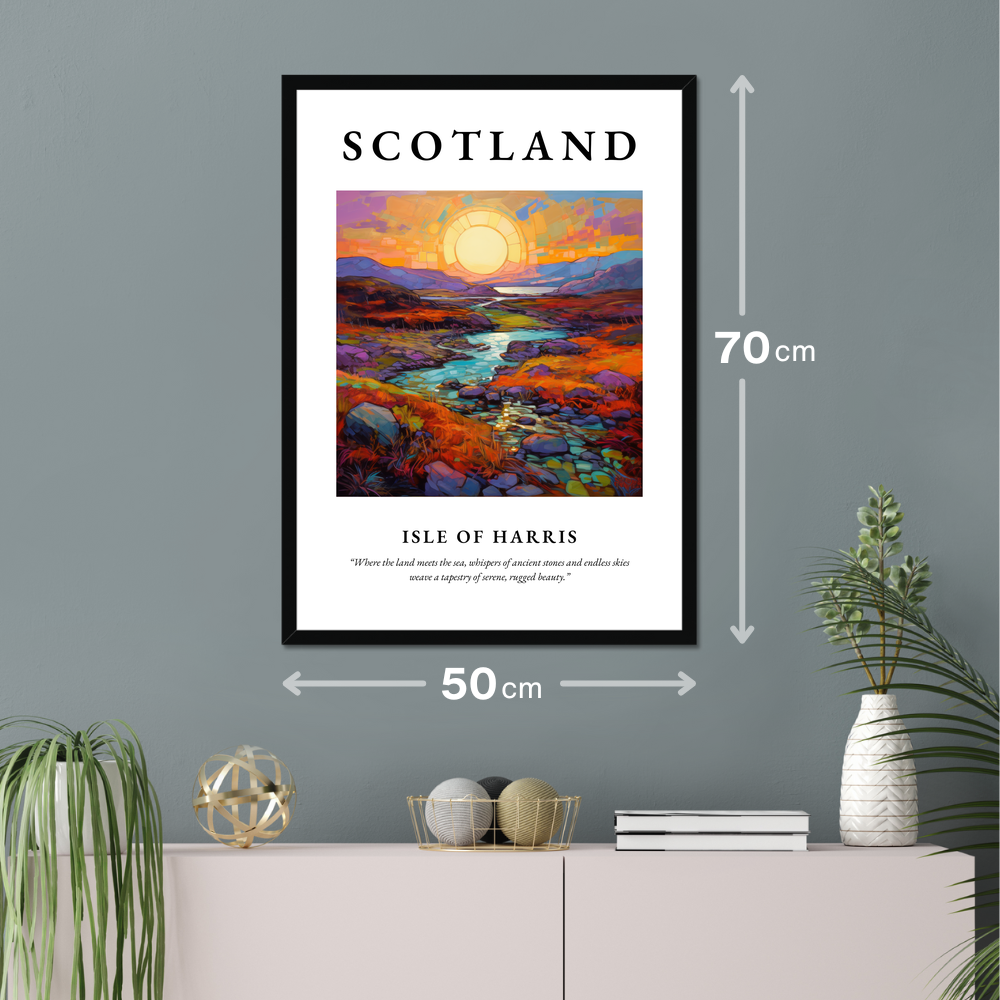 Poster of Isle of Harris hanging on a wall