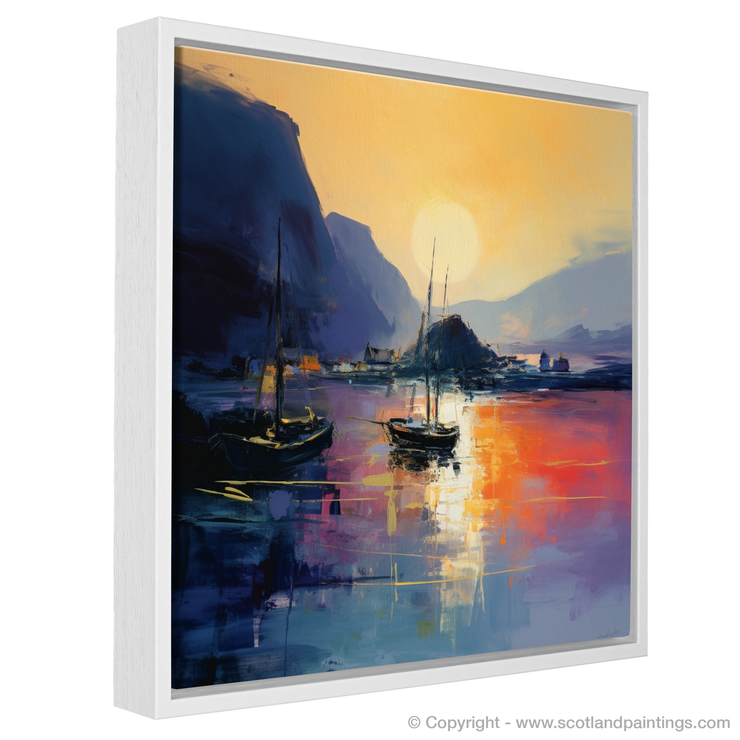 Dusk at Portree Harbour: An Abstract Ode