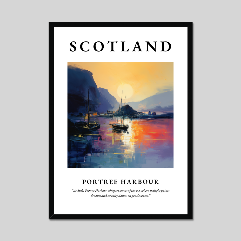 Poster of Portree Harbour, Scotland.