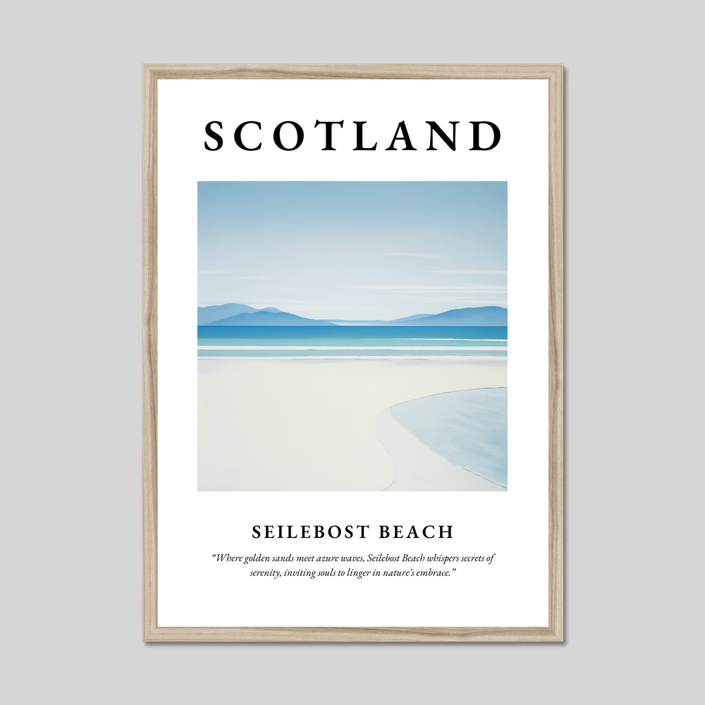 Poster in a natural frame with the word Scotland