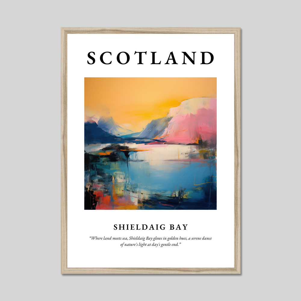 Poster in a natural frame with the word Scotland