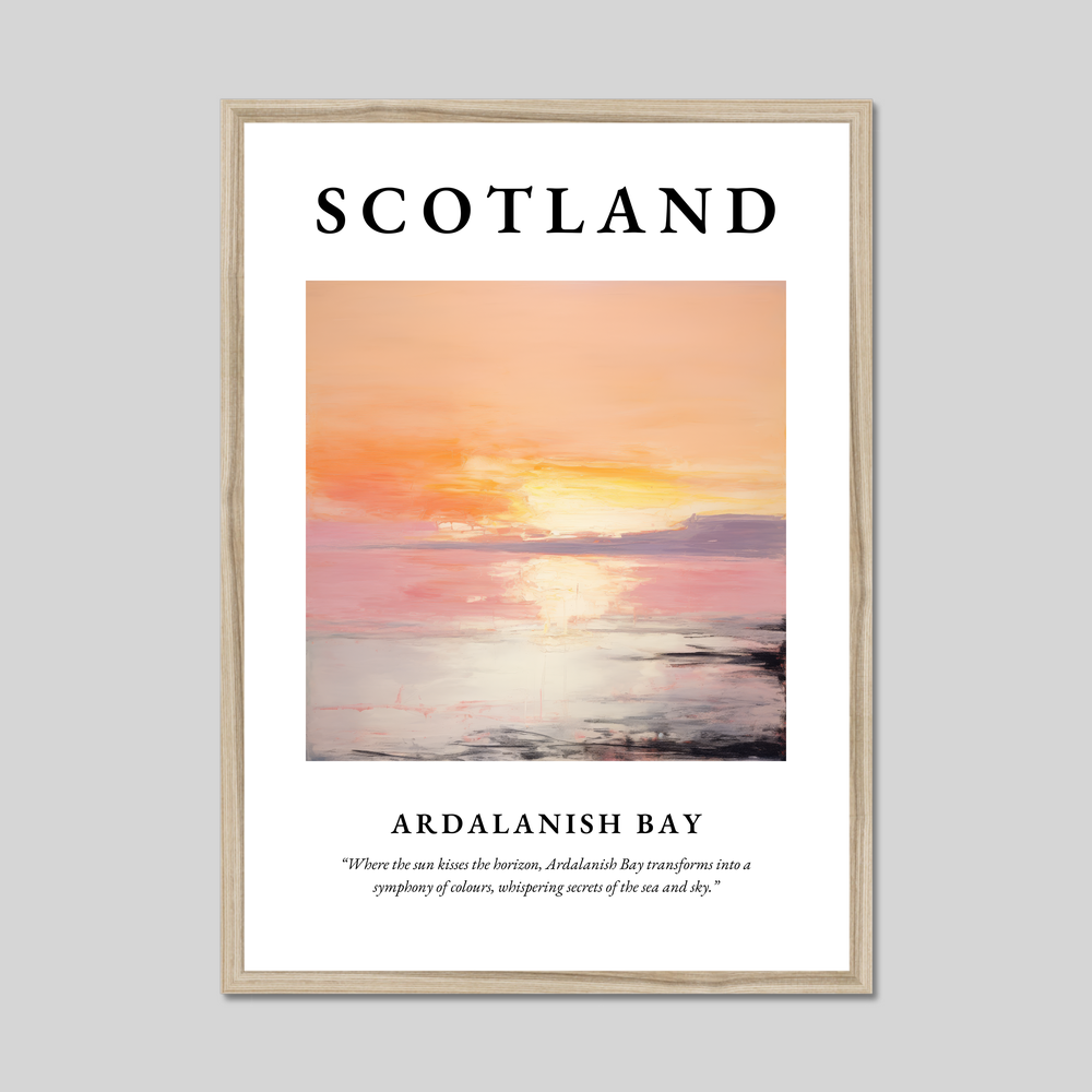 Poster in a natural frame with the word Scotland