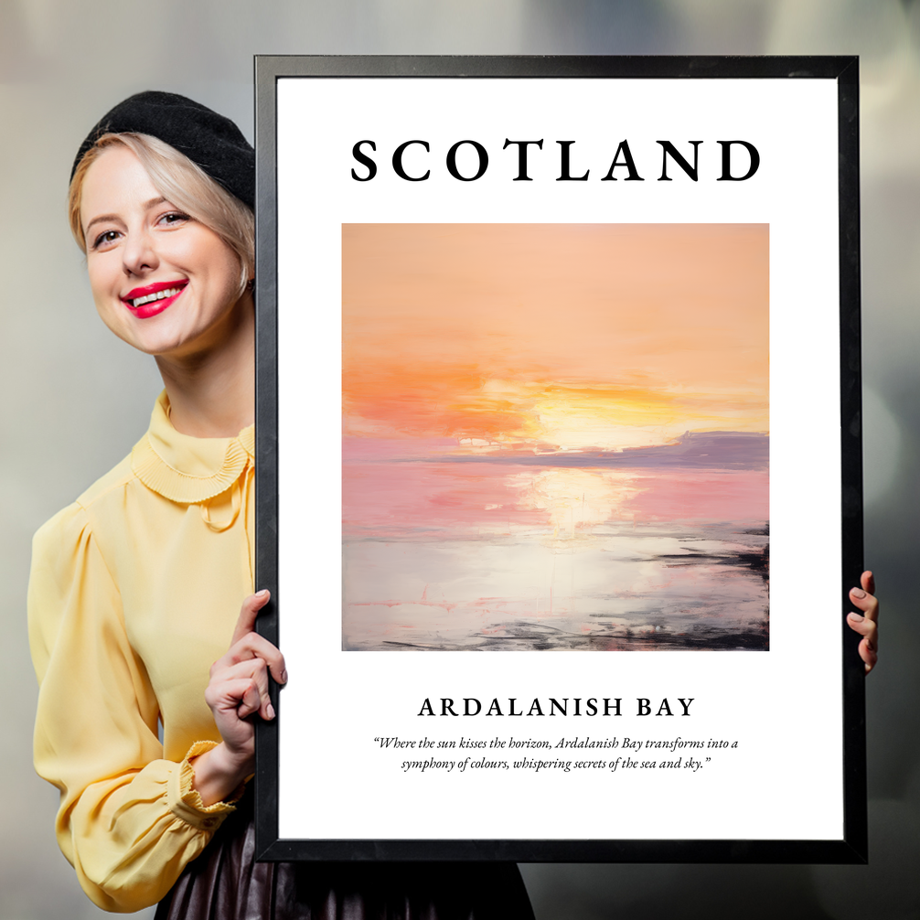 Person holding a poster of Ardalanish Bay