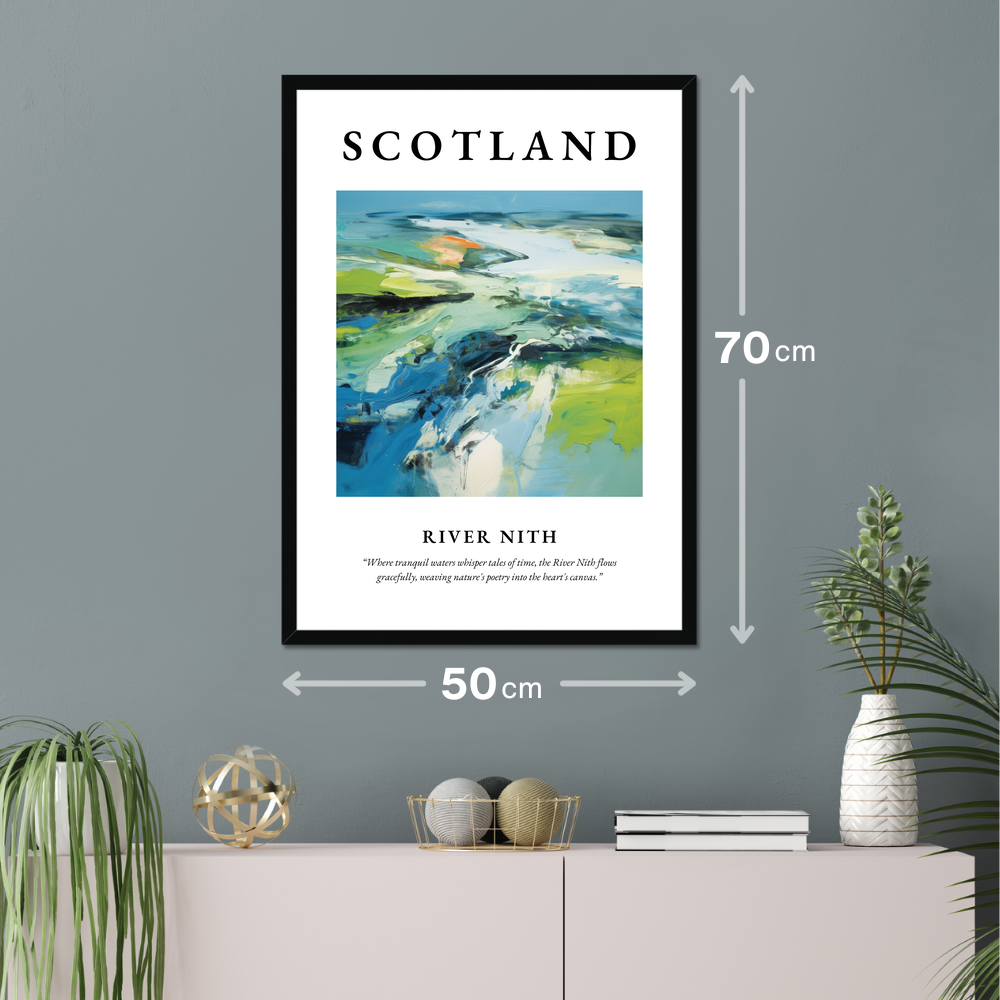 Poster of River Nith hanging on a wall