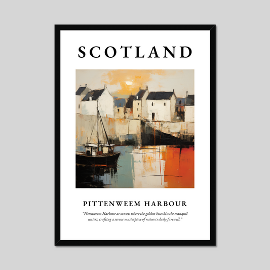 Poster of Pittenweem Harbour, Scotland.