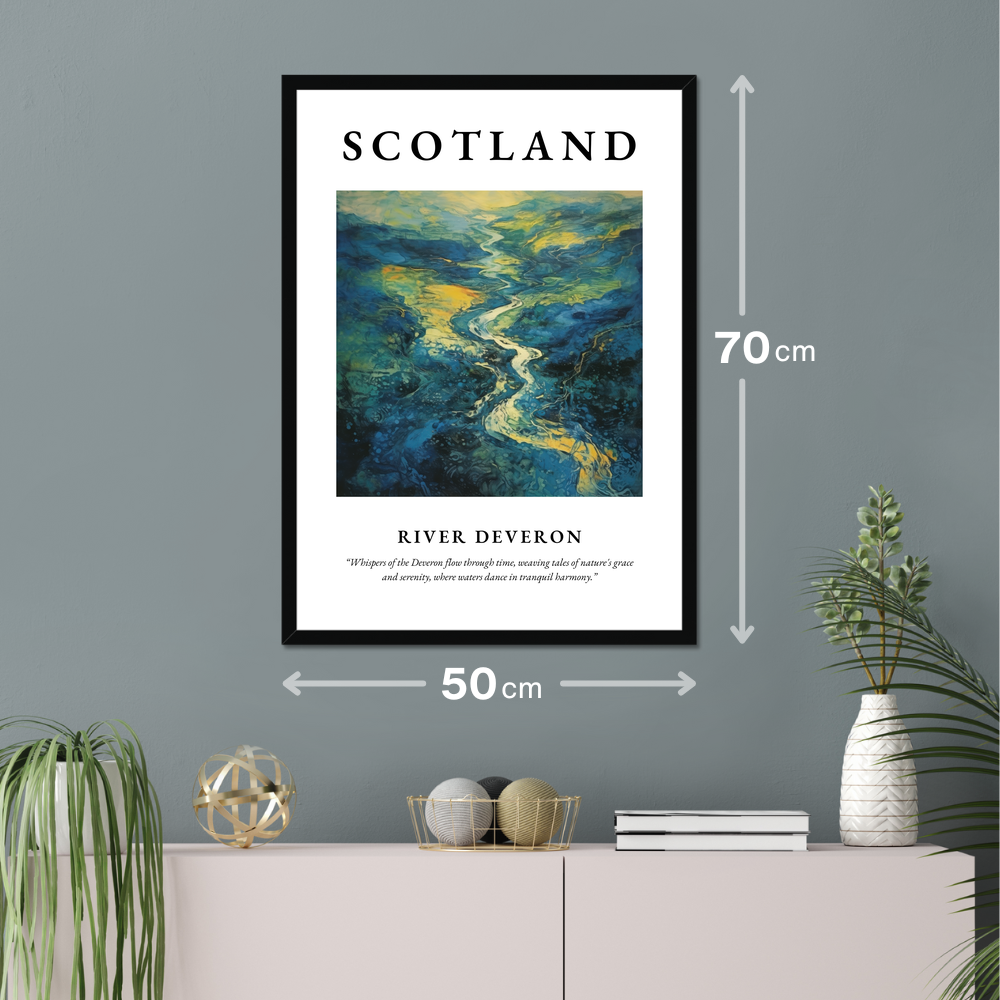 Poster of River Deveron hanging on a wall