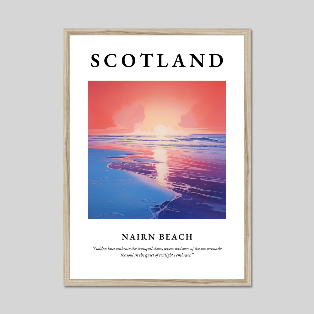 Poster in a natural frame with the word Scotland