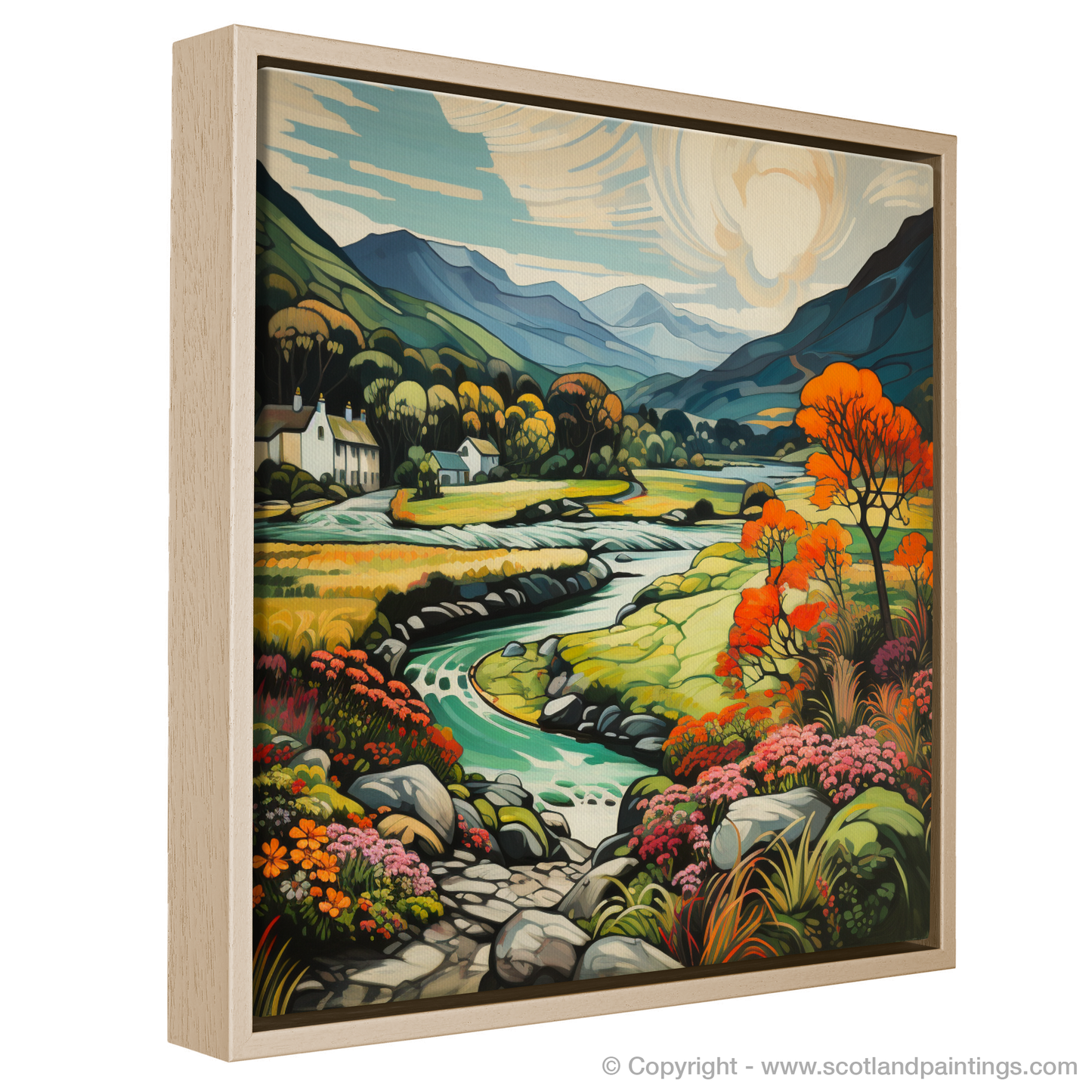 Enchanted Glen Lochay: A Naive Art Tribute to the Scottish Highlands