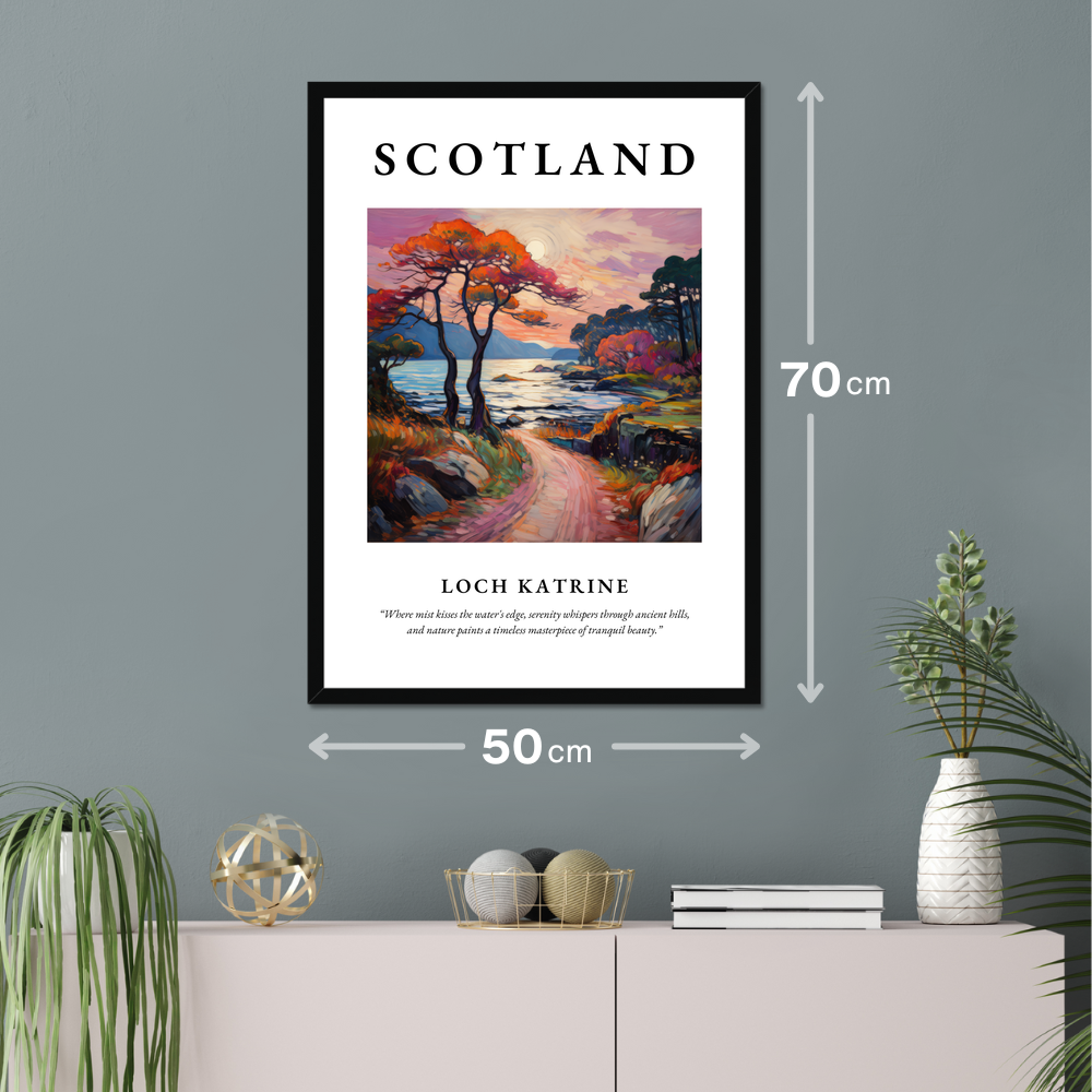 Poster of Loch Katrine hanging on a wall