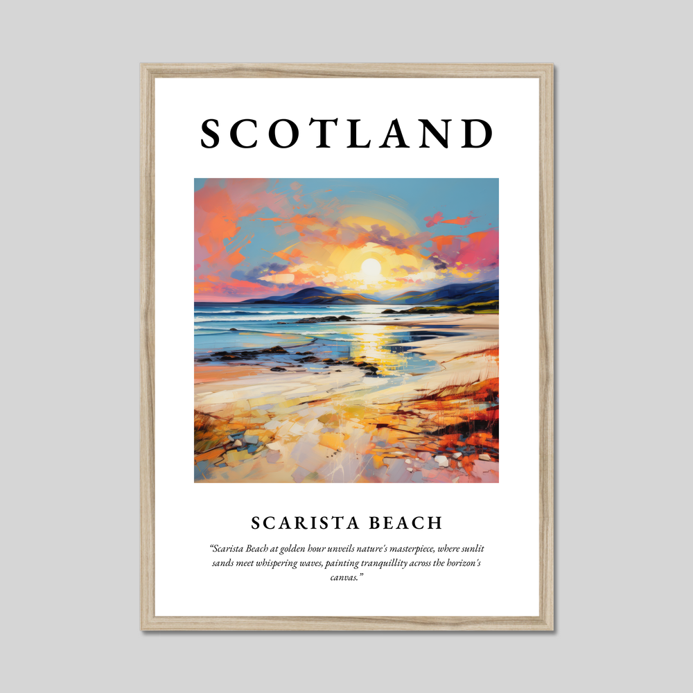 Poster in a natural frame with the word Scotland