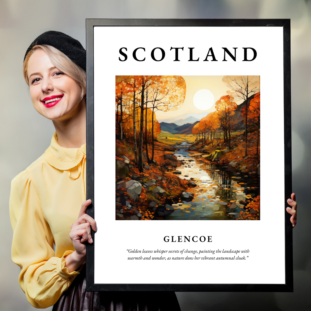 Person holding a poster of Glencoe