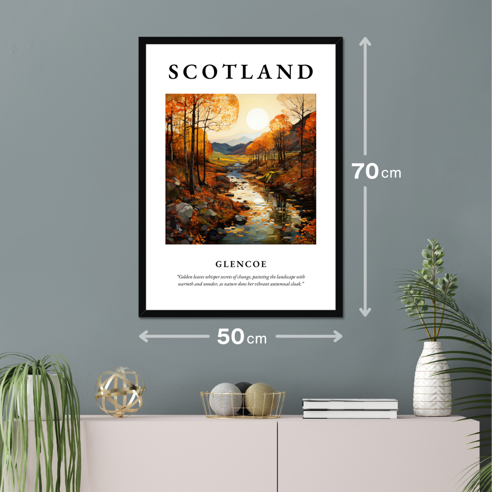 Poster of Glencoe hanging on a wall