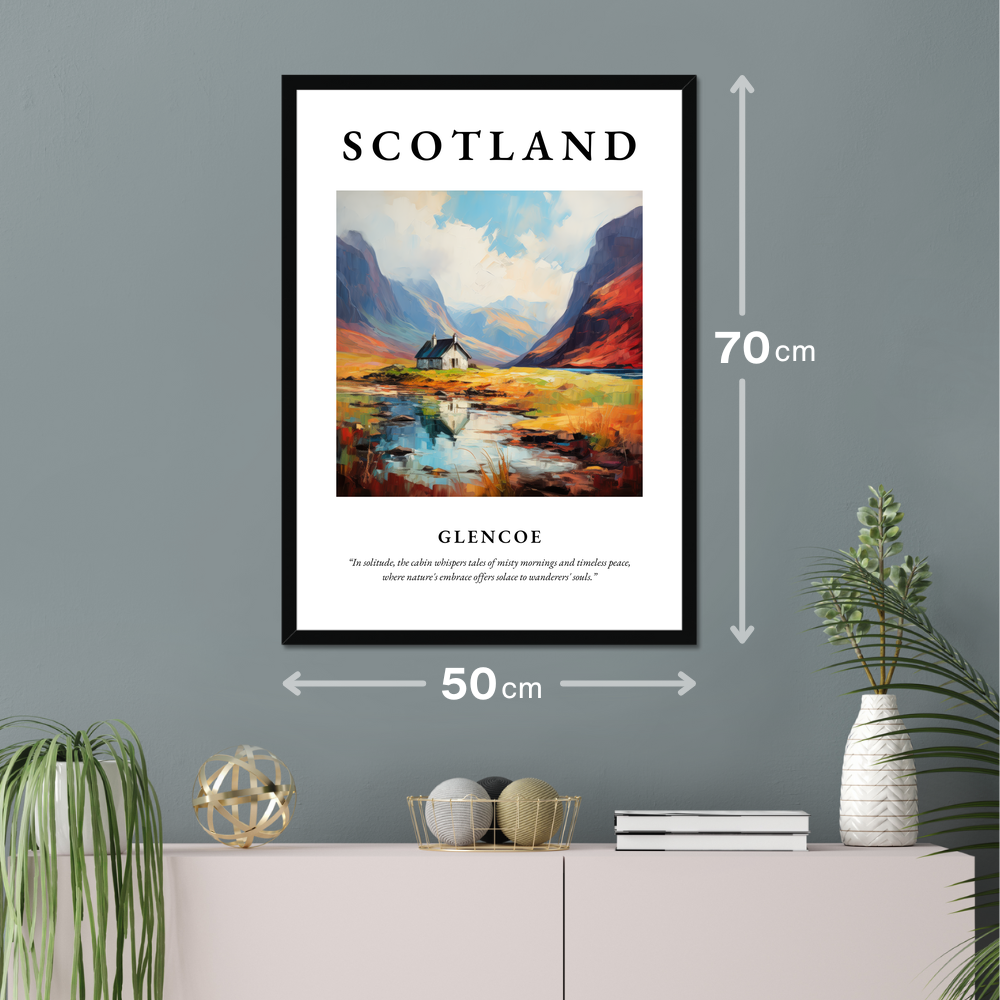 Poster of Glencoe hanging on a wall